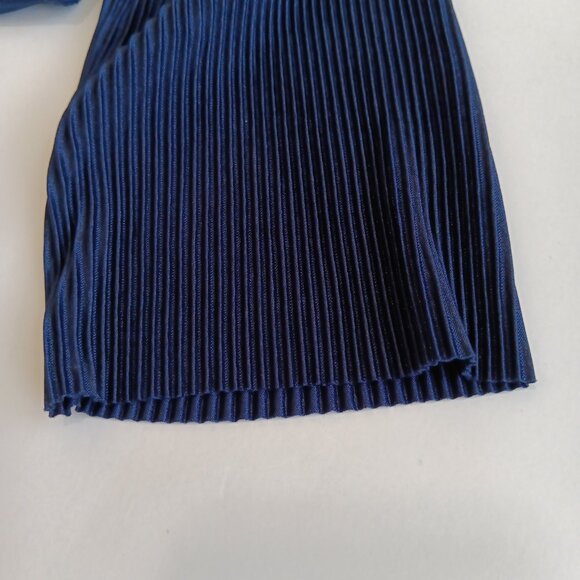 ASOS DESIGN Curve Women's Navy Blue One Shoulder Plisse Jumpsuit Size 22 - Picture 8 of 15